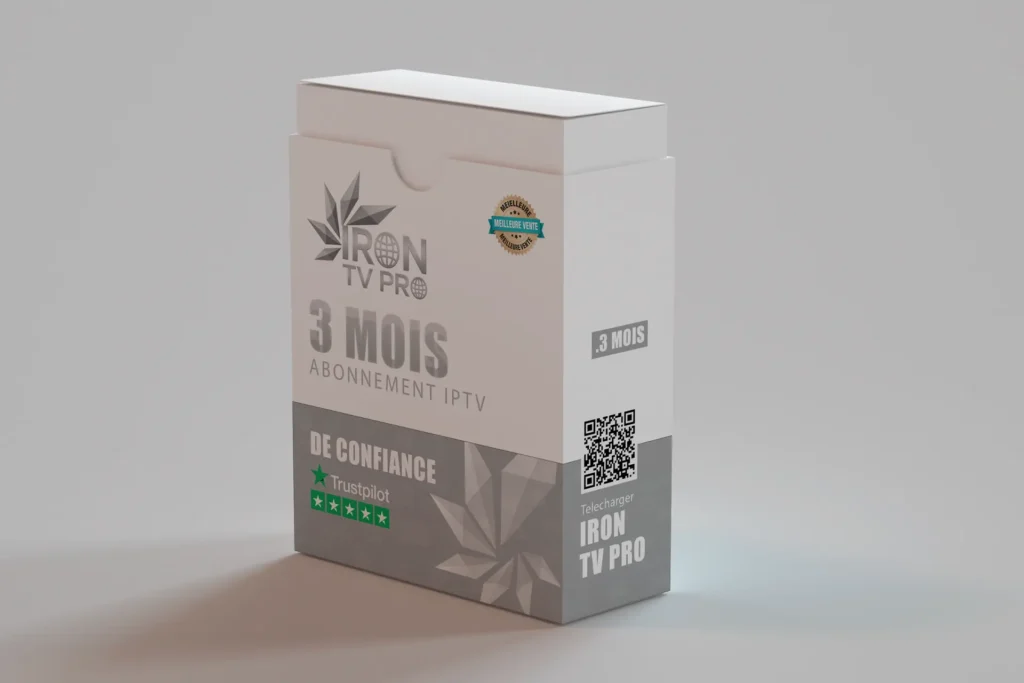 Visuel du produit Abonnement IPTV 3 Mois avec IRON TV PRO – Application officielle, fiable et compatible avec Smart TV, Android et iOS